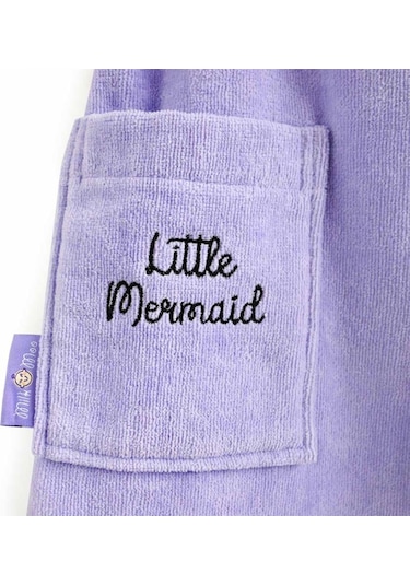 Milk&moo Kadife Çocuk Bornoz Küçük Deniz Kızı 5-6 Yaş