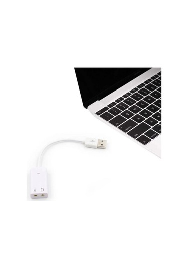 Usb Kablolu Ses Kartı 7.1 Sound Çevirici Dönüştürücü, 3.5mm Jak Girişli,