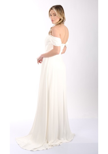 Abiye Elbise Dori 00kb5136 Beyaz