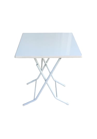 Katlanır Masa 60x60 Döküm Kenar Beyaz