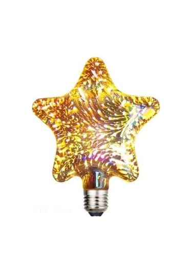 Maoyaya Renkli Led Yıldız Işık E27, 500lm, 50.000 Saat, -25 C 40 C, Gümüş Gümüş