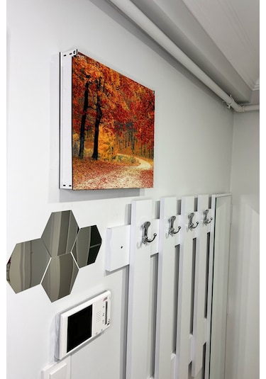No77decor Sigorta Saklama Kutusu Aynı Zamanda Sonbahar Manzaralı Tablo