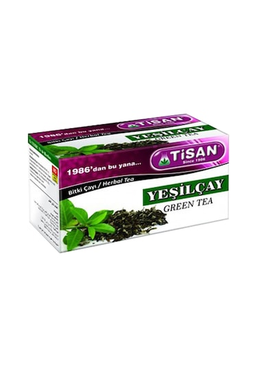 Tisan Yeşilçay Bitki Süzen Poşet Çay 20'li