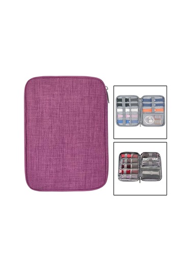 Homyl Saat Kordonları Saklama Çantası Kablo Için Watch Mor