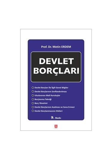 Devlet Borçları Metin Erdem Ekin