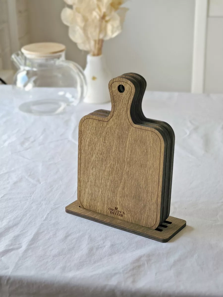 Orlov's Decor Sıcaklık Altlıkları 3 Adet Ahşaptan Set Olarak 158060355 Kahverengi