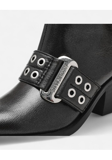 Steve Madden Splurge Blk Crınkle Kadın Siyah Topuklu Bot Splurge