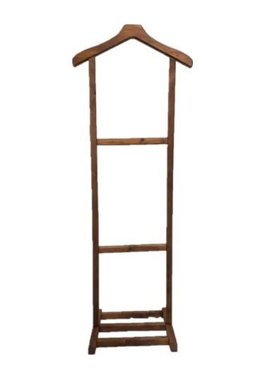 Ahşap Dilsiz Uşak Elbise Askısı Tekli Dilsizuşak Askılık N11.152 Meşe