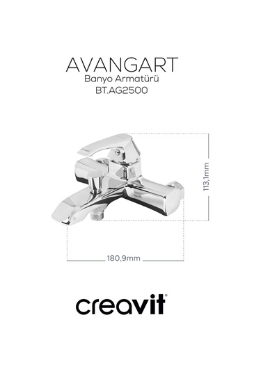 Creavit Avangart Banyo Armatürü Krom Bt.ag2500