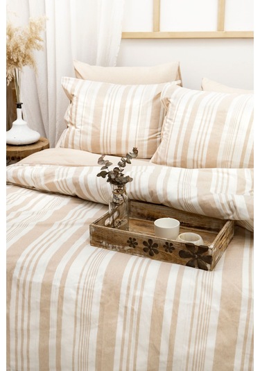 Çift Kişilik 200 X 220 Cm Ranforce Nevresim Takımı - Brendon Kahv