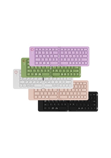 Yuntech01 B023 Çift Katlanabilir Bluetooth Klavye, 3 Cihaza Eş Zamanlı Bağlanır, Android/windows/ios Uyumlu, Cep Telefonu Tutucusu Hediye, Portatif İş Ve Seyahat İçin