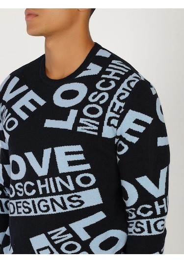 Moschino Yeni Moschıno Erkek Kazak Lacivert