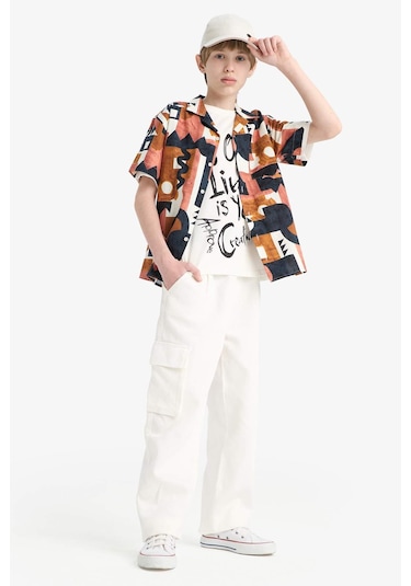 DeFacto Erkek Çocuk Pamuklu Cap Şapka N5481A625SMWT1 DeFacto Erkek Çocuk Pamuklu Cap Şapka N5481A625SMWT1