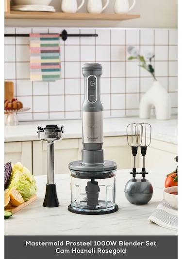 Karaca Mastermaid Prosteel Cam Hazneli 1000 W Mikser Blender Set