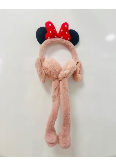 Gala Sesli Harektli Mıckey Mause Çocuk Peluş Kulaklık Pudra
