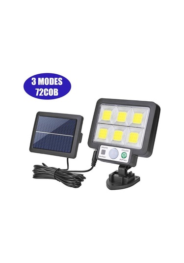 56led/72/108/117cob Güneş Enerjili Bölünmüş Duvar Lambası 3 Modlu Açık Hava Su Geçirmez Hareket Sensörü Bahçe Acil Sokak Lambası Uzaktan Kumandalı Duvar Lambası 72cob No Remote