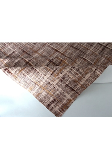 Elyaf Silinebilir Pvc Muşamba Masa Örtüsü 1228-1çzgliketen Kahverengi