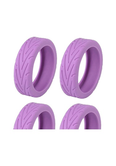 Homyl 4 Parça Bagaj Jant Kapakları Bavul Ofis Koltuğu Mor Mor