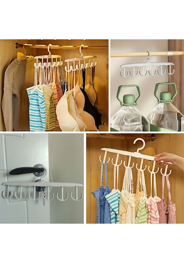 Büro Ev Ofis Düzeni İçin Tekli 6 Kancalı Plastik Dolap İçi Düzenleyici Askı Diğer