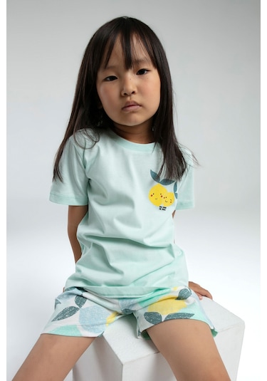 Rolypoly Kız Çocuk Mavi Şort Takım Mavi