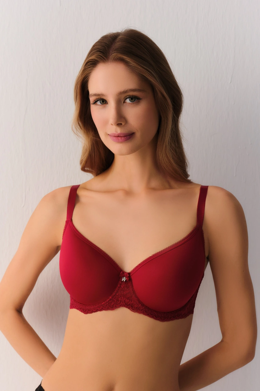 Suwen Diana Spacer Balkonet Sütyen Sw5668102 Bordo