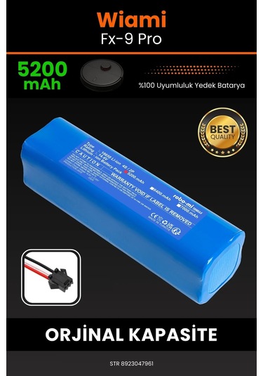 Wiami Fx-9 Pro Uyumlu Akıllı Robot Süpürge Bataryası 5200 Mah Pil