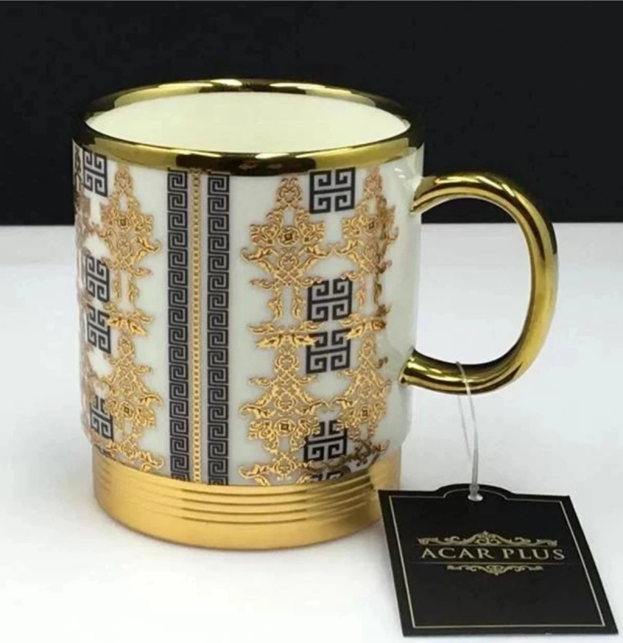 Acar Koh5008 Romano Gold Detaylı Porselen Fincan 1 Adet Çok Renkli
