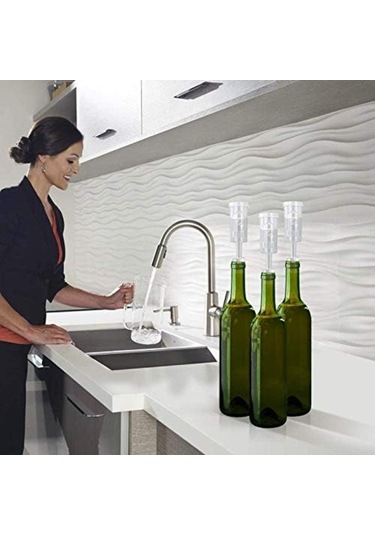 Lemestar 12 Parça Kombucha Fermentasyon Seti: 4lü Gaz Valfi, 4lü Tıkanıklık Ve 4lü Hermetik Örgü Şeffaf