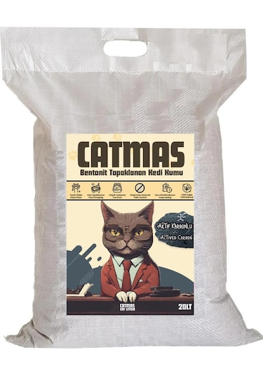 Maskotpet Catmas Aktif Karbonlu Bentonit Kedi Kumu 20 L