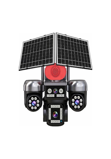 S446 4 Kameralı 3 Ptz 4g Solar Kamera