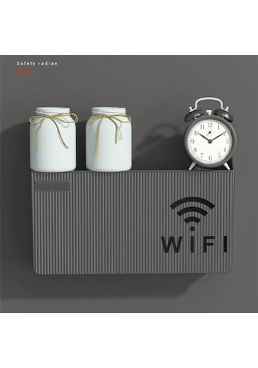 Siyah Pleksi Wifi Kutusu Duvar Asılabilir Sigorta Ve Modem Saklama Kutusu 25x15x6 Cm Diğer