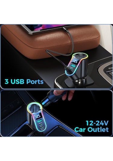Joyroom 150w 4 Port Led Ekranlı Araç Şarj