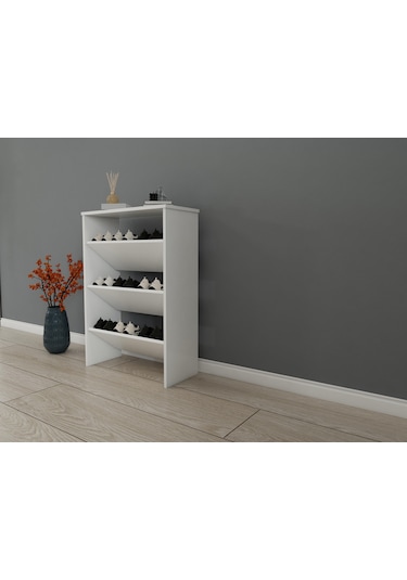Lamus Ayakkabı Dolabı-beyaz Renk Beyaz