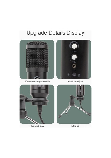 Skycıty Usb Mikrofon, Kapasitif, Karışım Ve Ses Seviyesi İşlevleri