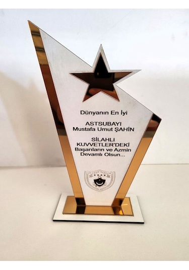 Resmi Kurum Hediyelik Plaket Kişiye Özel İsim Yazılı