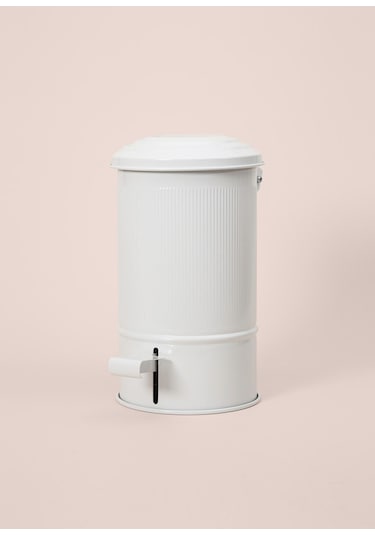 The Mia Stripe Mutfak Ve Banyo Çöp Kovası Beyaz 5 Lt Beyaz