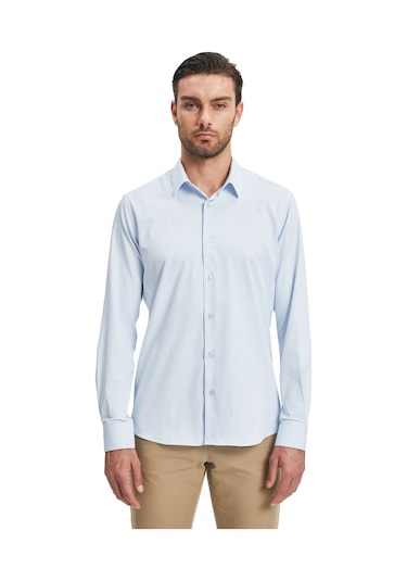 Gsstore Galatasaray Erkek Slim Fit Gömlek E241293 Açık Mavi