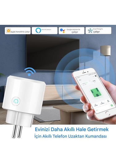 Mini Elektrik Wifi Akıllı Priz Soket Duvar Çok Uzaktan Kumanda