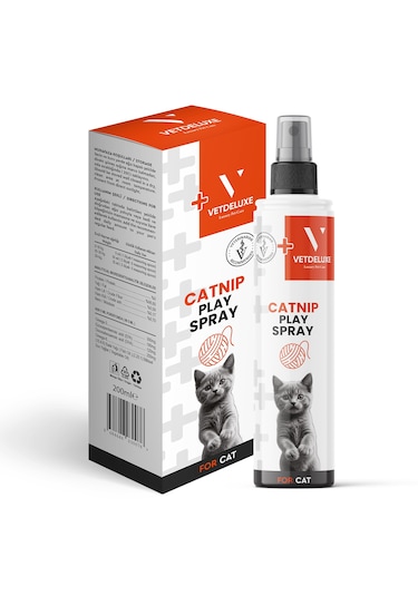 Vetdeluxe Catnip Play Spray Kediler İçin Kedi Otlu Oyun Spreyi 150 ML