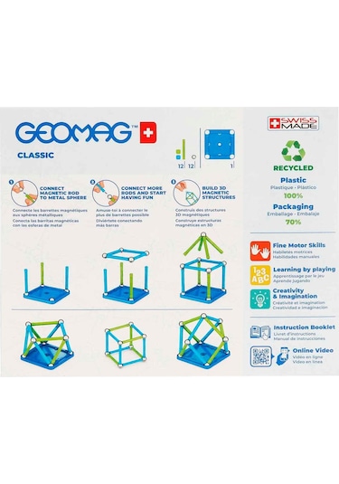 Geomag Classic Seri Zeka Oyunu Manyetik Bloklar 25 Parça
