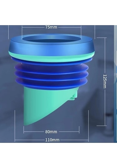 Trendooze Tuvalet Flanşları Balmumu Mavi, Sızdırmazlık Ve Yüksek Kalite Mavi