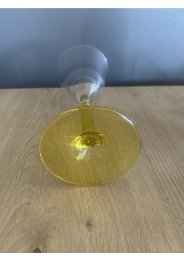 2 Adet 195 Ml'lik Şarap Kadehi Sarı Sarı