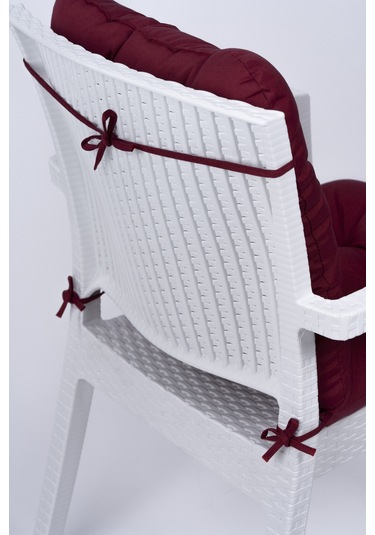 Altınpamuk Neva Pofidik Arkalıklı Özel Dikiş Sandalye Minderi Bordo