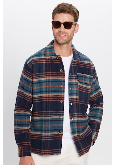 Tudors Relax Fit Kışlık Tek Cep Kapaklı Kareli Rahat Kesim Oduncu Erkek Gömlek-29578-multi Çok Renkli Tudors Relax Fit Kışlık Tek Cep Kapaklı Kareli Rahat Kesim Oduncu Erkek Gömlek-29578-multi Çok Renkli