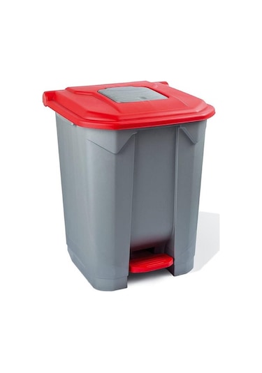 Planet Kırmızı Pedallı Çöp Kovası 50 Lt 1 Ad Kırmızı
