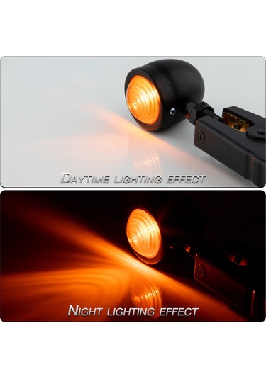 1 Çift Kc801 12v Modifiye Evrensel Motosiklet Led Dönüş Sinyali Siyah