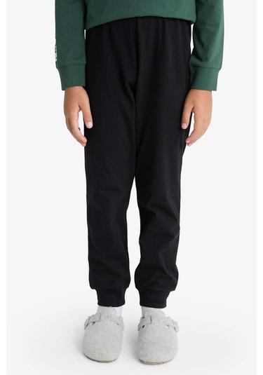 Defacto Erkek Çocuk Pijama Takımı Baskılı Uzun Kollu Üst Uzun Alt F3346a825wngn438 Yeşil