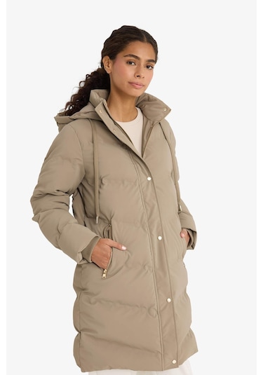 Defacto Regular Fit Kapüşonlu Fermuarlı Parka F2876AX25WN Kahve