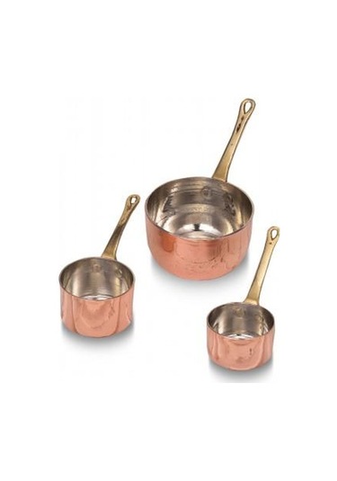 Turna Bakır Mini Şef Gasarol 3'lü Takım Düz Kırmızı Turna4821-1