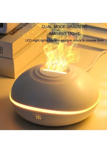 Dancemonkey Sd13 200 Ml Araba Usb Alev Aromaterapi Difüzör Ev Led Gece Lambası Sessiz Sis Nemlendirici Beyaz, Araba Ve Ev İçin Mükemmel